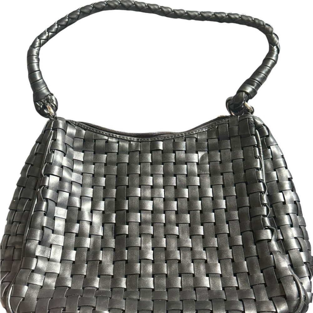 Nine West Black Textured Shoulder Bag
